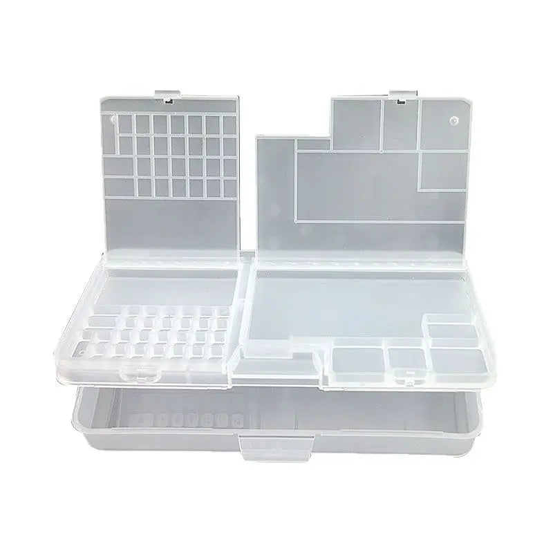 Bright Black Double-layer Electronic Component Storage Box Screw Accessories Organization Phone Repair Motherboard IC Collector