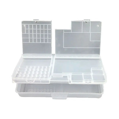 Bright Black Double-layer Electronic Component Storage Box Screw Accessories Organization Phone Repair Motherboard IC Collector