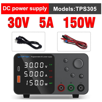 Wanptek Adjustable DC Power Supply 30V 10A 60V 5A Lab Bench Power Source Stabilized Power Supply Voltage Regulator Switch 120V3A