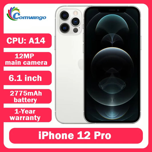 iPhone 12 Pro 12pro 128/256GB ROM 6.1" Original OLED RAM 6GB A14 Bionic IOS Face ID NFC Unlocked 5G Smartphone