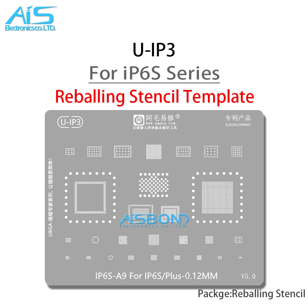 BGA Reballing Stencil For iPhone 17 16 15 Pro Max 14 Plus 11 12 13 X XS XR 8 8P 7 6S 6 A19 A18 A16 A17 A15 A14 A13 A12 A11 CPU