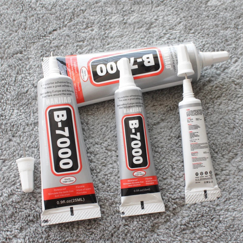 15/25/50ML B-7000 Glue Diy Jewelry Point Drilling Soft Phone Phone Screen Repair con aplicador de precisión Adhesivo de resina epoxi