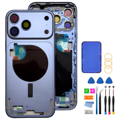 Carcasa personalizada para iPhone 17 Pro Max - Reemplazo de conjunto completo (versión CN) con bandeja SIM, botones laterales y herramientas de reparación