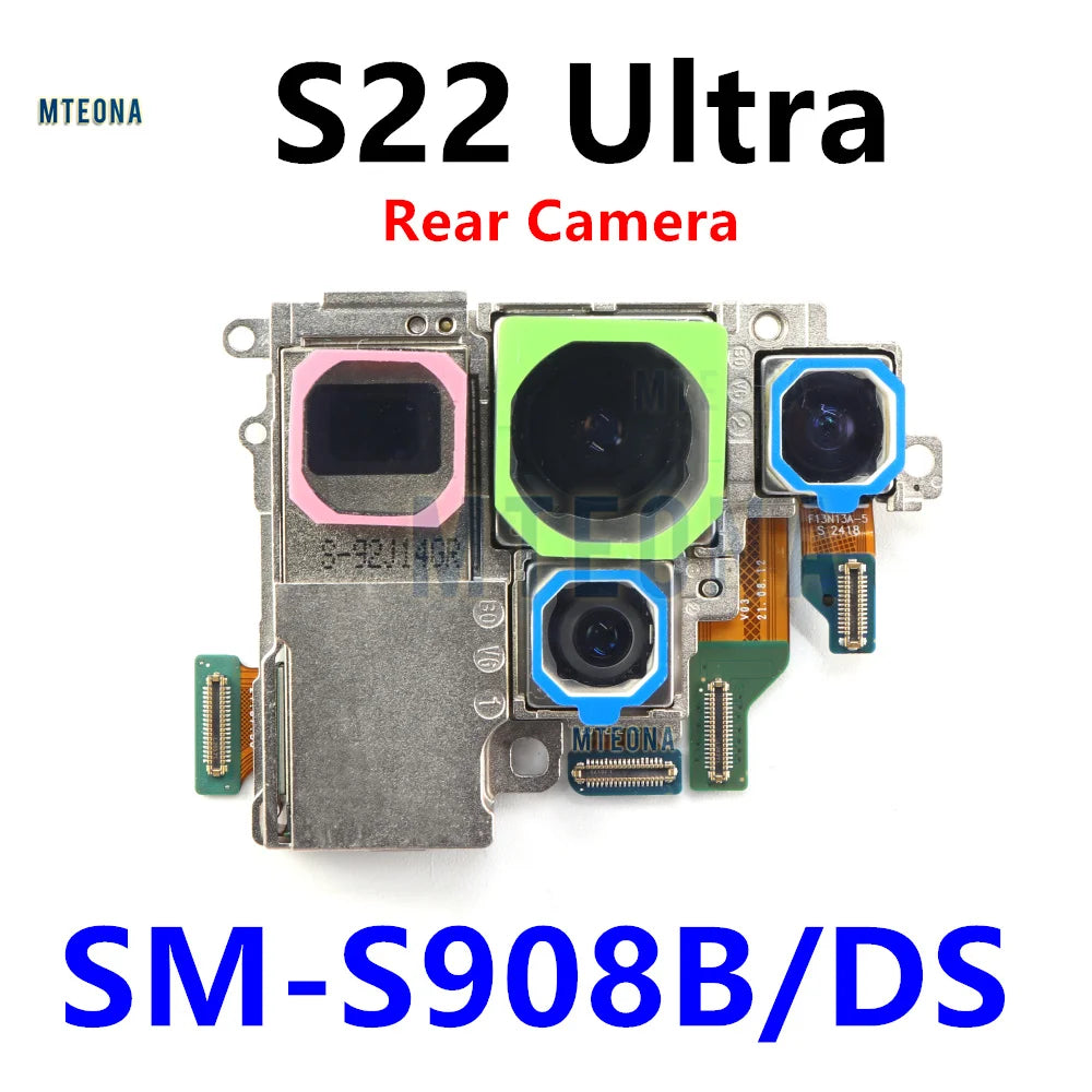 Back Facing Camera Set For Samsung Galaxy S22 Ultra 5G SM-S908B S908E/DS S908U S908N Phone Rear Main Camera Repair Spare Part