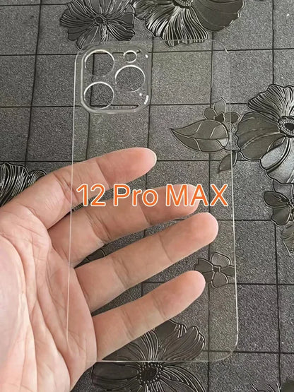 Clear Glass For iPhone 11 12 13 14 Pro Max mini 14 Plus Back Battery Cover Rear Housing Glass Panel Replacement