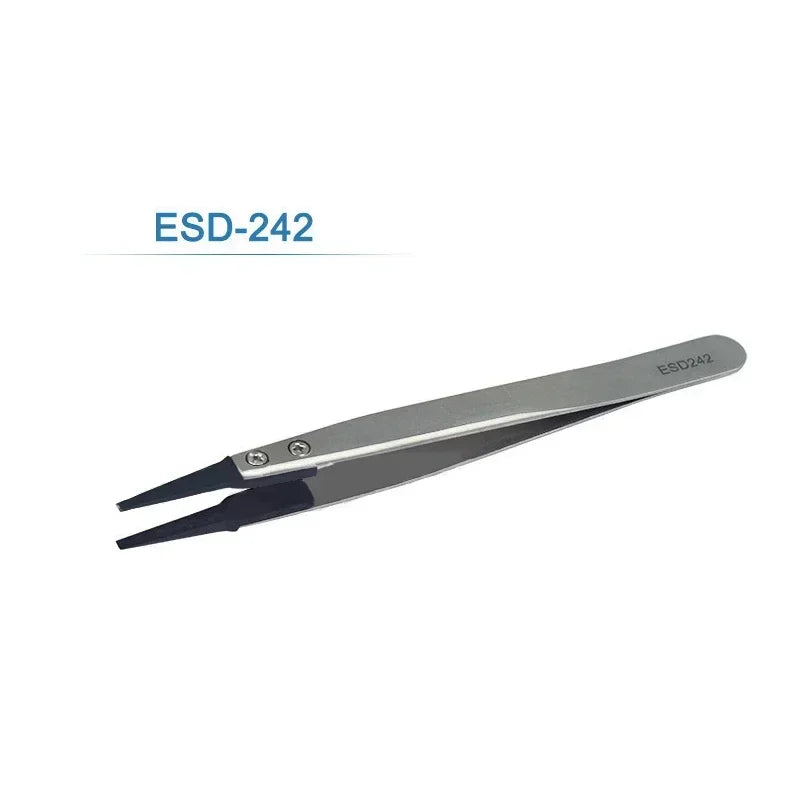 5PC Watch Hands Installation Work Tweezers Straight Elbow Handle Stainless Antistatic Plastic Tweezers ESD-259 ESD-259A ESD-7A