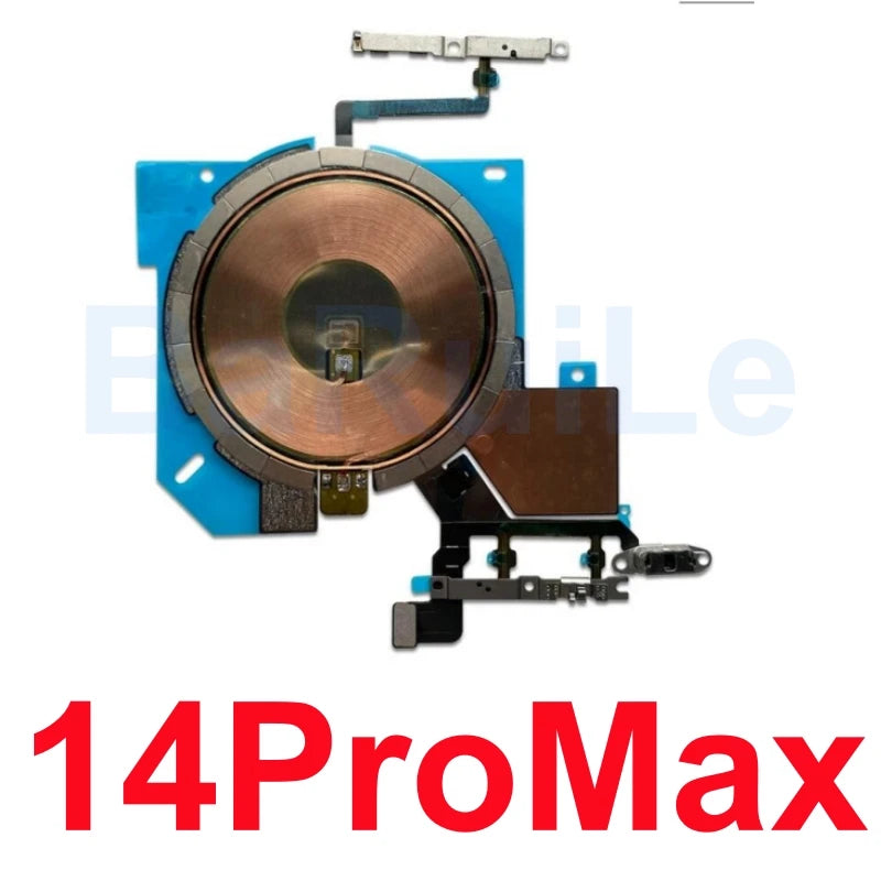 1pcs For iPhone 12 Pro Max 13 Mini 14 15 Plus Wireless Charging Coil With Volume Flex Flash Charger Panel Sticker