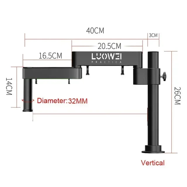 32 24mm Microscope Articulating Arm Rotatable Universal Stand Stereo Trinocular Microscopio HDMI USB Video Camera Phone Repair