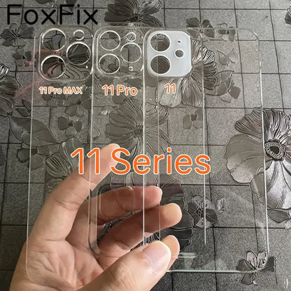 Clear Glass For iPhone 11 12 13 14 Pro Max mini 14 Plus Back Battery Cover Rear Housing Glass Panel Replacement