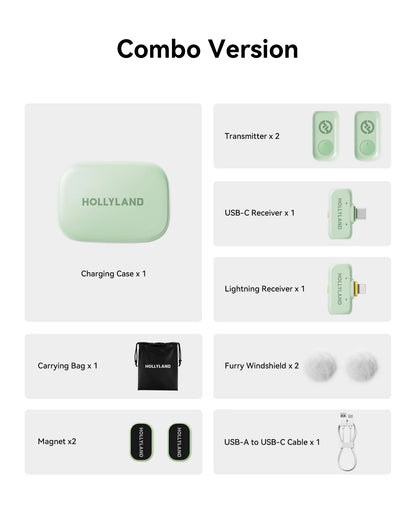 Hollyland LARK A1 Wireless Microphone for iPhone Android Micphone for Youtube Tiktok Vlogging Podcast Noise Cancellation Mic