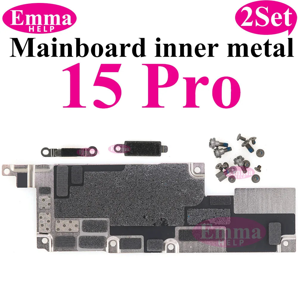 2Set Internal Mainboard Iron Plate Screws For iPhone 16 15 14 13 Pro Max Battery LCD Connector Fix Shield Metal Bracket Bolt