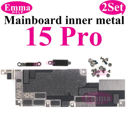 2Set Internal Mainboard Iron Plate Screws For iPhone 16 15 14 13 Pro Max Battery LCD Connector Fix Shield Metal Bracket Bolt