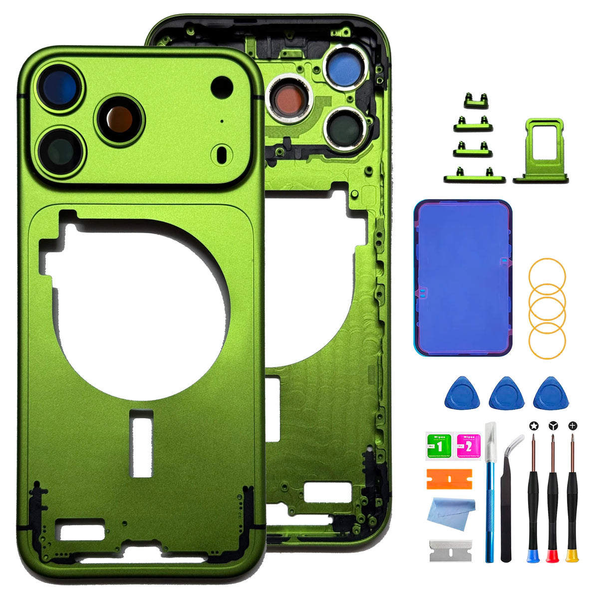 Carcasa personalizada para iPhone 17 Pro Max - Reemplazo de conjunto completo (versión CN) con bandeja SIM, botones laterales y herramientas de reparación