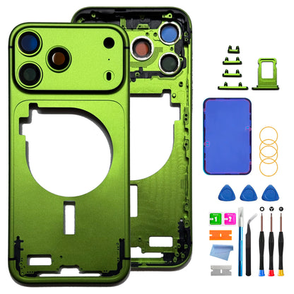 Carcasa personalizada para iPhone 17 Pro Max - Reemplazo de conjunto completo (versión CN) con bandeja SIM, botones laterales y herramientas de reparación
