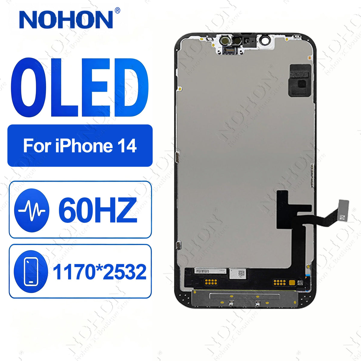 NOHON OLED Screen Display for iPhone 14 15 16 17 Pro Max Plus Touch Screen Digitizer Assembly With Repair Tools