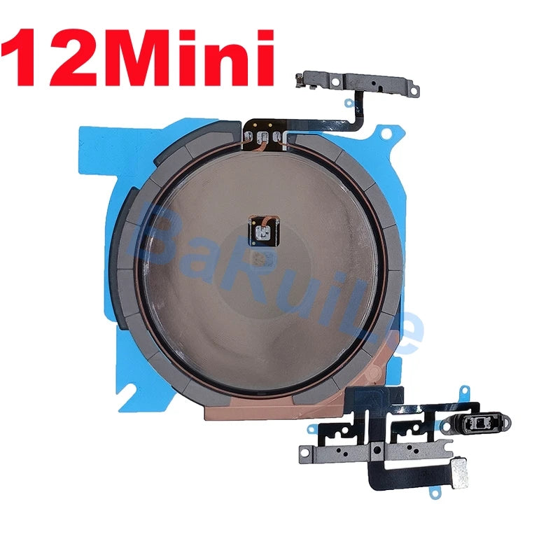 1pcs For iPhone 12 Pro Max 13 Mini 14 15 Plus Wireless Charging Coil With Volume Flex Flash Charger Panel Sticker