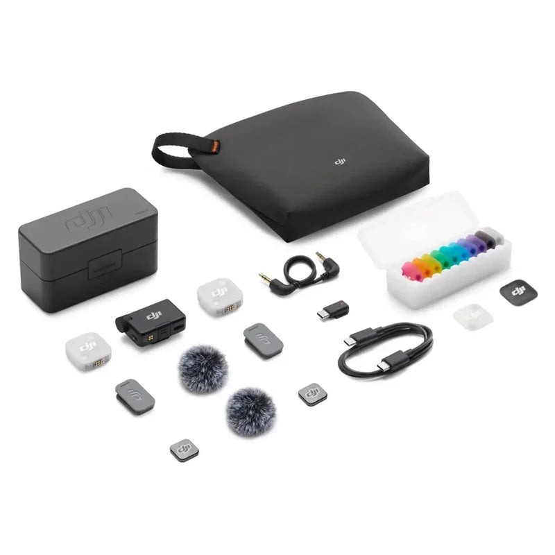 DJI Mic Mini 2 Mini Wireless Microphone High-Quality Audio Automatic Limiting to Prevent Audio Clipping 48-Hour Operating Time