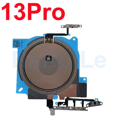 1pcs For iPhone 12 Pro Max 13 Mini 14 15 Plus Wireless Charging Coil With Volume Flex Flash Charger Panel Sticker