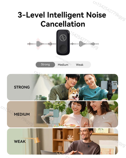 Hollyland LARK A1 Wireless Microphone for iPhone Android Micphone for Youtube Tiktok Vlogging Podcast Noise Cancellation Mic