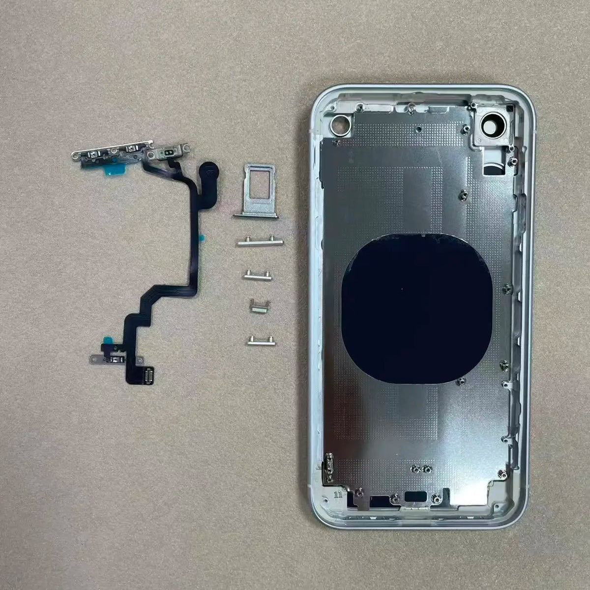 Kit de carcasa DIY para iPhone XR Convertir a 17 Pro Style, carcasa, botones laterales, flex, piezas de reemplazo y reparación del mod