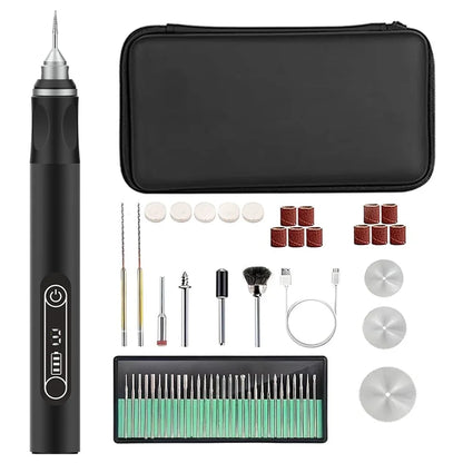 JANGKLIFE USB Cordless Rotary Tool Kit Woodworking Engraving Pen DIY For Jewelry Metal Glass Mini Wireless Drill