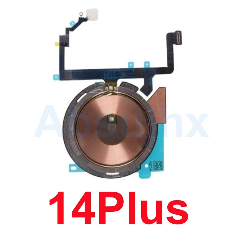 1pcs For iPhone 12 Pro Max 13 Mini 14 15 Plus Wireless Charging Coil With Volume Flex Flash Charger Panel Sticker