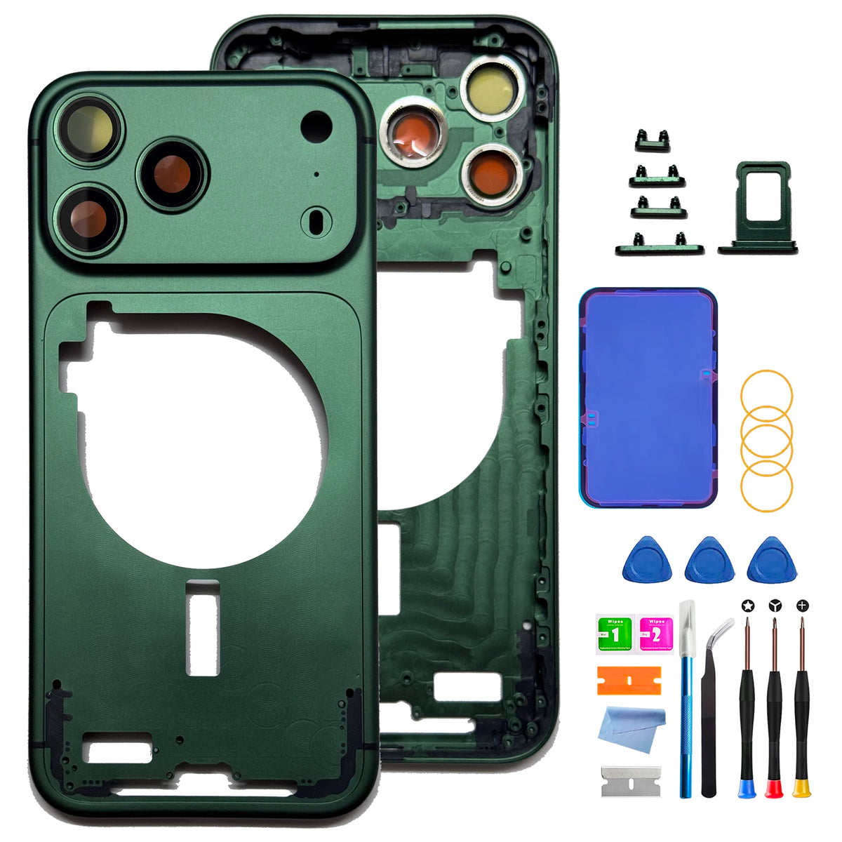 Carcasa personalizada para iPhone 17 Pro Max - Reemplazo de conjunto completo (versión CN) con bandeja SIM, botones laterales y herramientas de reparación