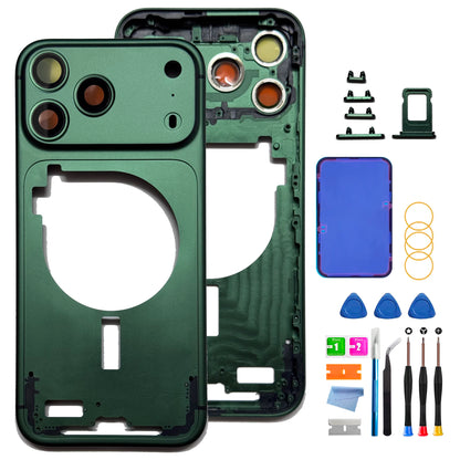 Carcasa personalizada para iPhone 17 Pro Max - Reemplazo de conjunto completo (versión CN) con bandeja SIM, botones laterales y herramientas de reparación