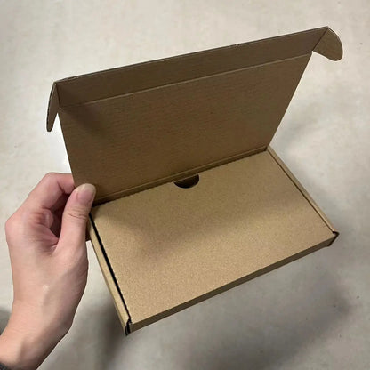 10Pcs Universal Mobile Phone Case Packaging Box Natural Brown Kraft Paper Box Thicken Corrugated Cardboard Box For Gift