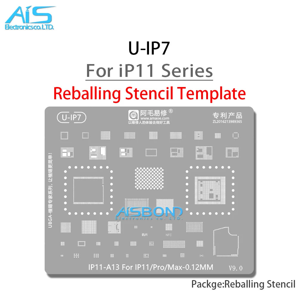 BGA Reballing Stencil For iPhone 17 16 15 Pro Max 14 Plus 11 12 13 X XS XR 8 8P 7 6S 6 A19 A18 A16 A17 A15 A14 A13 A12 A11 CPU