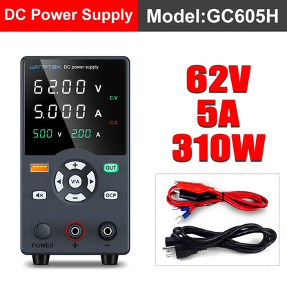 Wanptek Adjustable DC Power Supply 30V 10A 60V 5A Lab Bench Power Source Stabilized Power Supply Voltage Regulator Switch 120V3A
