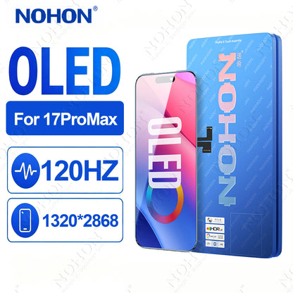 NOHON OLED Screen Display for iPhone 14 15 16 17 Pro Max Plus Touch Screen Digitizer Assembly With Repair Tools