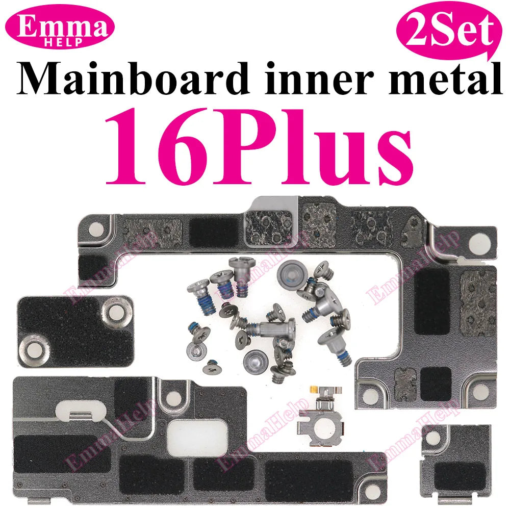 2Set Internal Mainboard Iron Plate Screws For iPhone 16 15 14 13 Pro Max Battery LCD Connector Fix Shield Metal Bracket Bolt