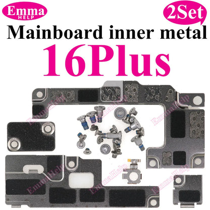 2Set Internal Mainboard Iron Plate Screws For iPhone 16 15 14 13 Pro Max Battery LCD Connector Fix Shield Metal Bracket Bolt