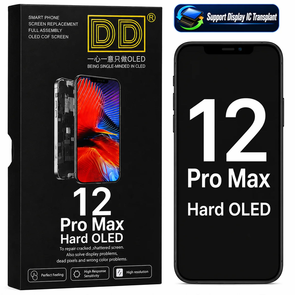 DD SOFT OLED Screen LCD  Display for iPhone 12 13 14 15 16 16e 17 Pro Max Touch Screen Digitizer Assembly Replacement
