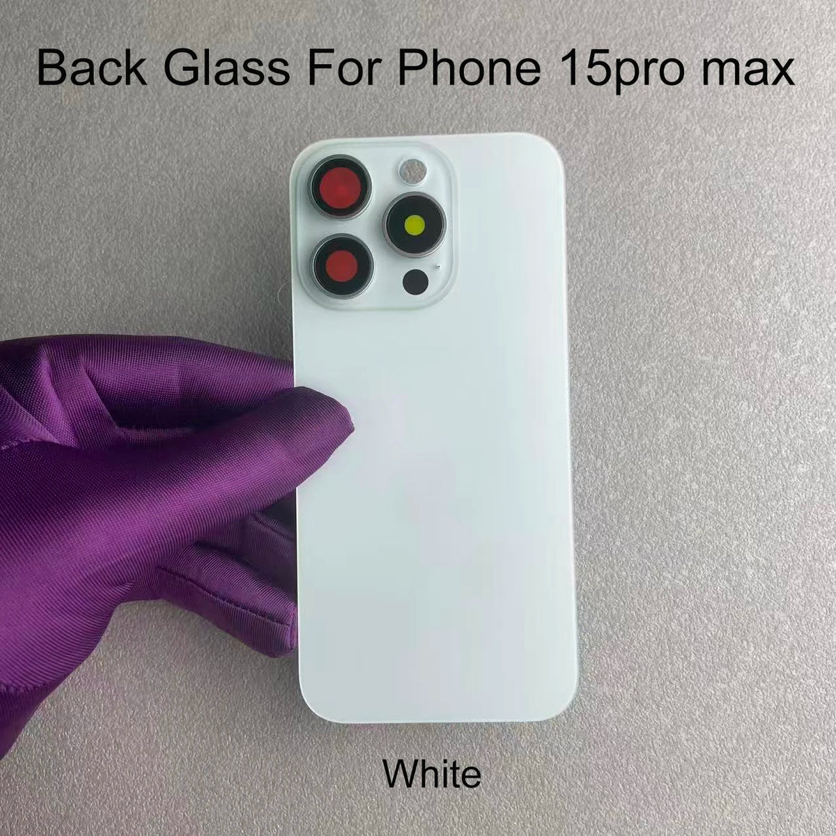 1 Pc Back Glass For iPhone 15 Pro/15 Pro Max Back Glass Panel Battery Cover Replacement Parts Rear Housing with Camera Lens