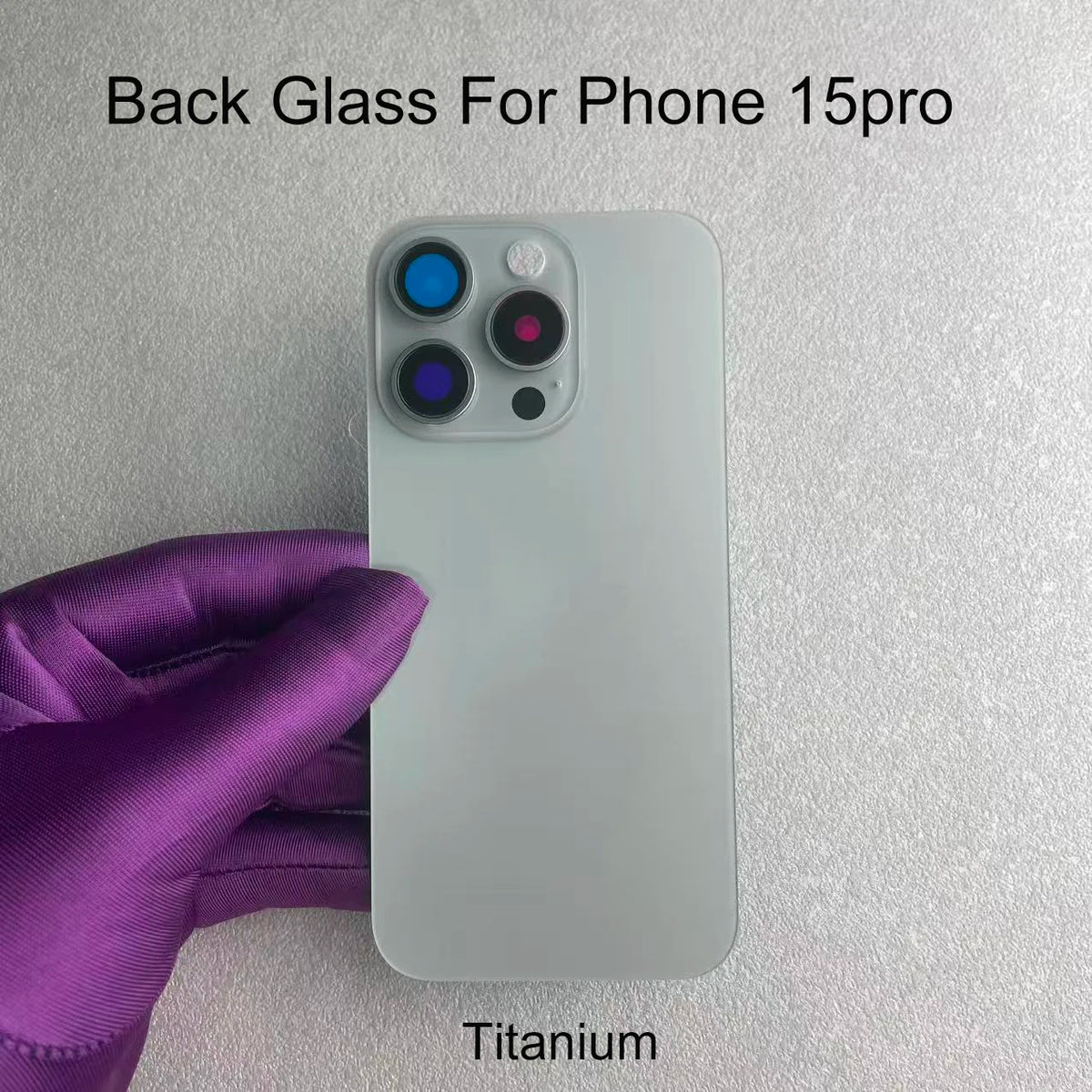 1 Pc Back Glass For iPhone 15 Pro/15 Pro Max Back Glass Panel Battery Cover Replacement Parts Rear Housing with Camera Lens