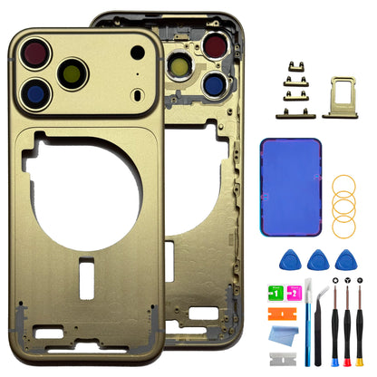 Carcasa personalizada para iPhone 17 Pro Max - Reemplazo de conjunto completo (versión CN) con bandeja SIM, botones laterales y herramientas de reparación