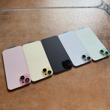 1PCS Mobile Phone Rear Housing Back Glass Replacement Compatible With iPhone 15 15 Plus, Battery Door Back Cover Assembly