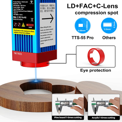 TwoTrees TTS-10 Pro TTS-55 Pro Laser Engraver 40W/80W Laser Engraving Cutting Woodworking Machine for Acrylic Stainless Steel