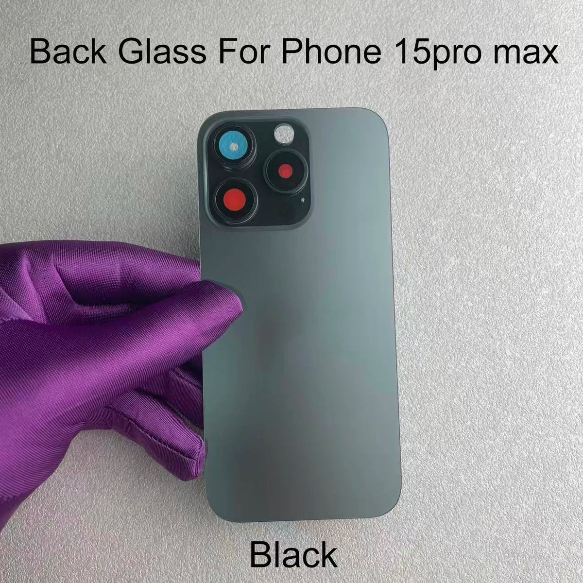 1 Pc Back Glass For iPhone 15 Pro/15 Pro Max Back Glass Panel Battery Cover Replacement Parts Rear Housing with Camera Lens