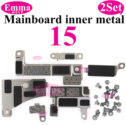 2Set Internal Mainboard Iron Plate Screws For iPhone 16 15 14 13 Pro Max Battery LCD Connector Fix Shield Metal Bracket Bolt