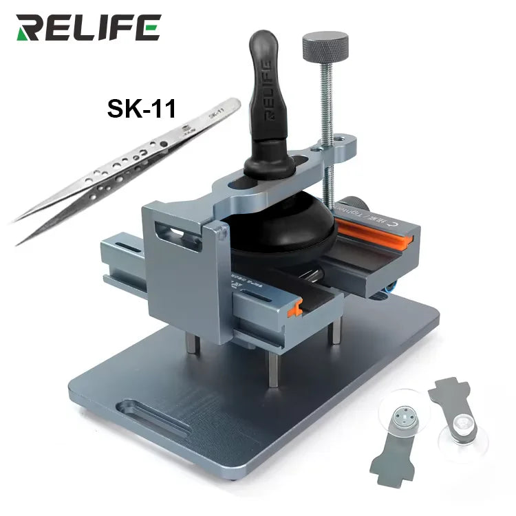 RELIFE RL-601SL Plus Pantalla LCD Dissabmly 2 en 1 Herramientas de eliminación de reparación de teléfonos móviles Eliminación de vidrio trasero, abrazadera giratoria fija de 360°
