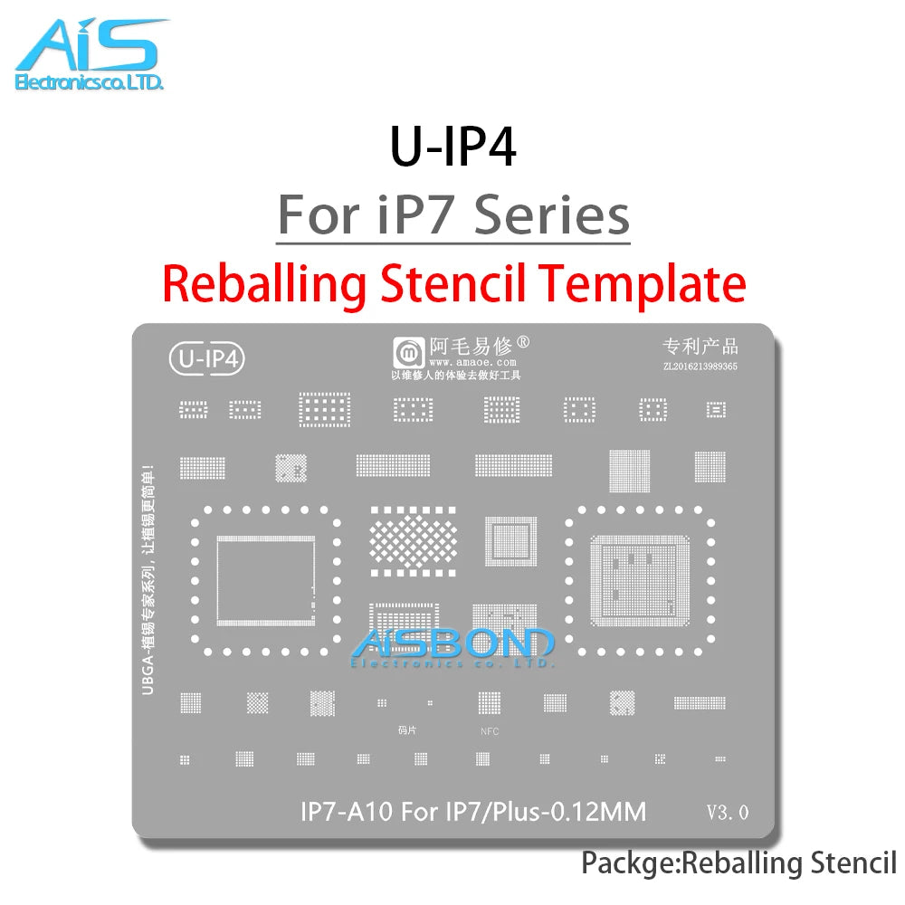 BGA Reballing Stencil For iPhone 17 16 15 Pro Max 14 Plus 11 12 13 X XS XR 8 8P 7 6S 6 A19 A18 A16 A17 A15 A14 A13 A12 A11 CPU