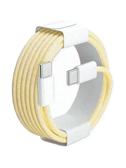 Fast Charger Cable Compatible with iPhone 17/16/15 USB-C to Type C Charging Data Cable Nylon Braided 3.3/6.6/10 Feet Long