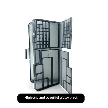 Bright Black Double-layer Electronic Component Storage Box Screw Accessories Organization Phone Repair Motherboard IC Collector