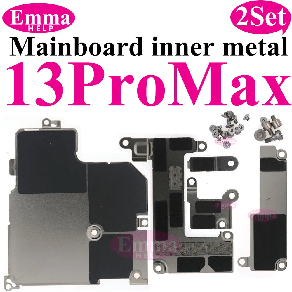2Set Internal Mainboard Iron Plate Screws For iPhone 16 15 14 13 Pro Max Battery LCD Connector Fix Shield Metal Bracket Bolt