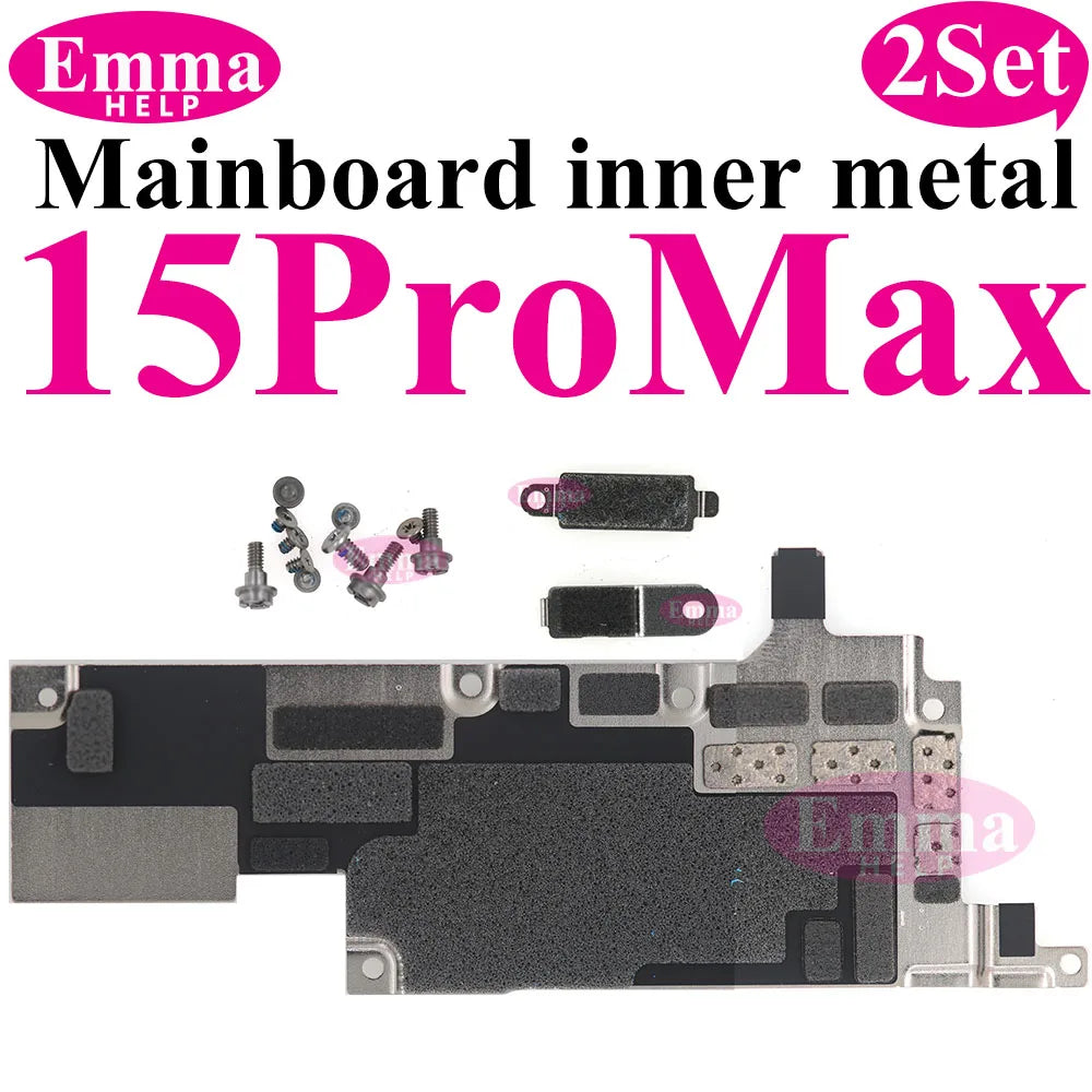 2Set Internal Mainboard Iron Plate Screws For iPhone 16 15 14 13 Pro Max Battery LCD Connector Fix Shield Metal Bracket Bolt