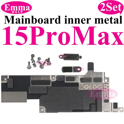 2Set Internal Mainboard Iron Plate Screws For iPhone 16 15 14 13 Pro Max Battery LCD Connector Fix Shield Metal Bracket Bolt