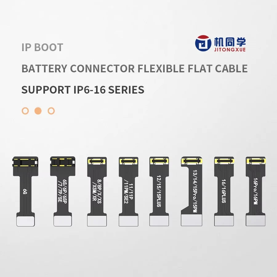 JTX Power Cable Battery Connector Soft FPC for IPhone 6-16 Pro Max Full Range Power-on Cables Repairs Soft-disk Battery Buckles